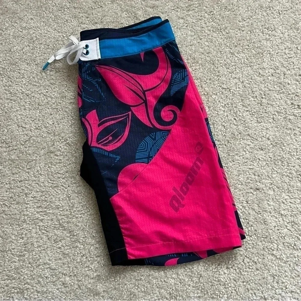 Qloom Silberhorn Bike Cycling Mountain Biking Shorts Pink Blue Women Sz Large